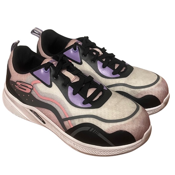Skechers Shoes - Sketchers Carbix Comp Toe Sneaker Work Shoe Size 8 white/purple